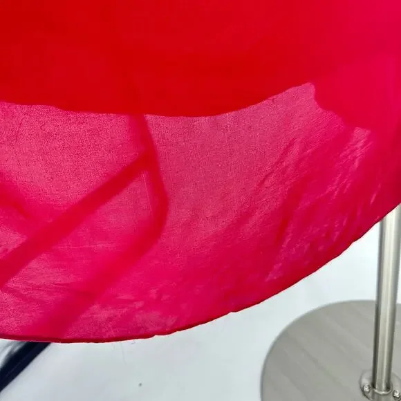 Haute Hippie 100% Silk Cowl Neck Racerback Dress Small Raspberry Red Fairy Party - Picture 10 of 14